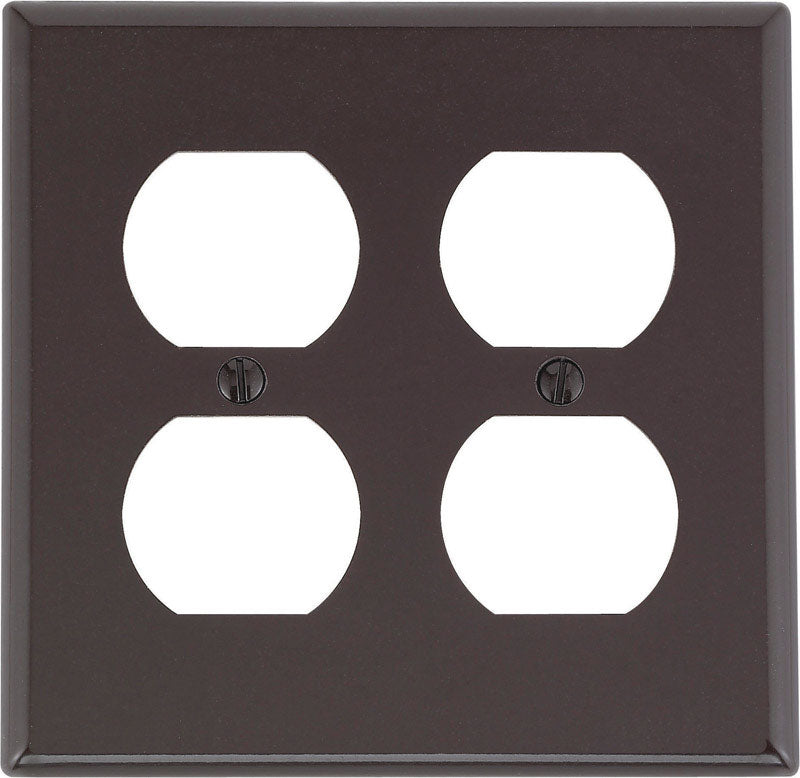 WALL PLATE 2G BRWN DUP