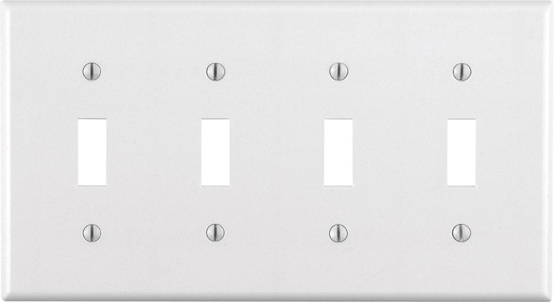 WALL PLATE 4G WHT TOGGLE