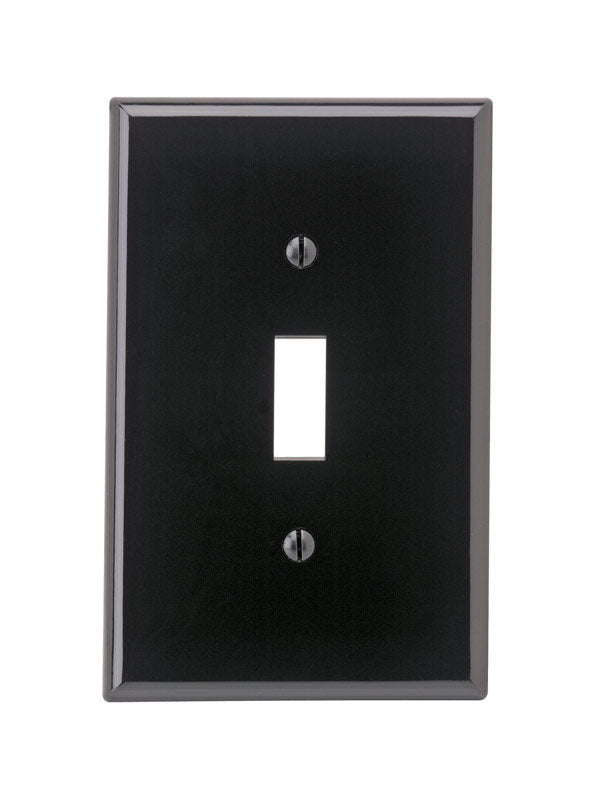 WALL PLATE 1G BLK TOGGLE