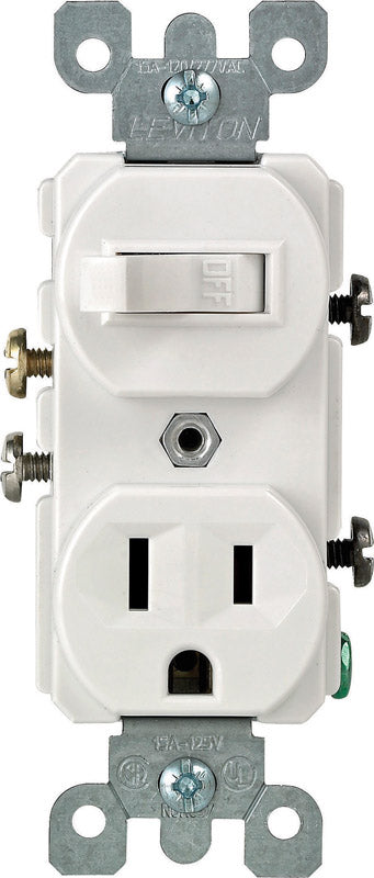 SWITCH/RECP COMBO 15A WH