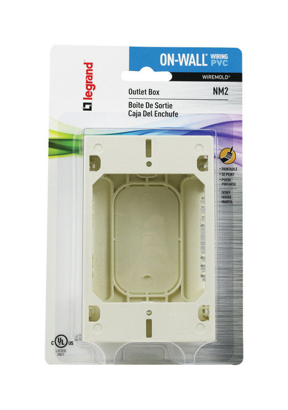 OUTLET BOX 1G RECT PLSTC