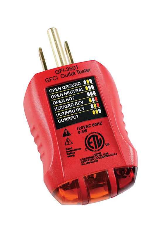 OUTLET & GFCI TESTER LED