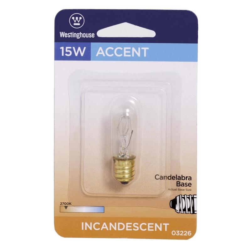 INCAND BULB 15W E12