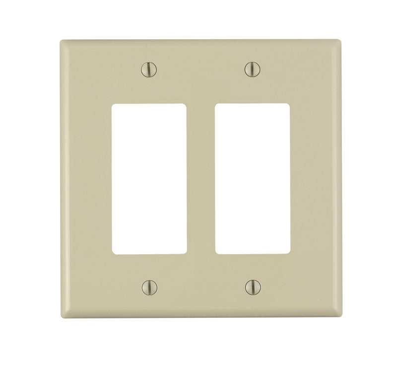 WALL PLATE 2G IVRY DECOR