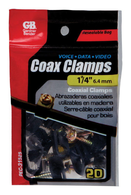 COAX CABLE CLAMP 1/4" 20