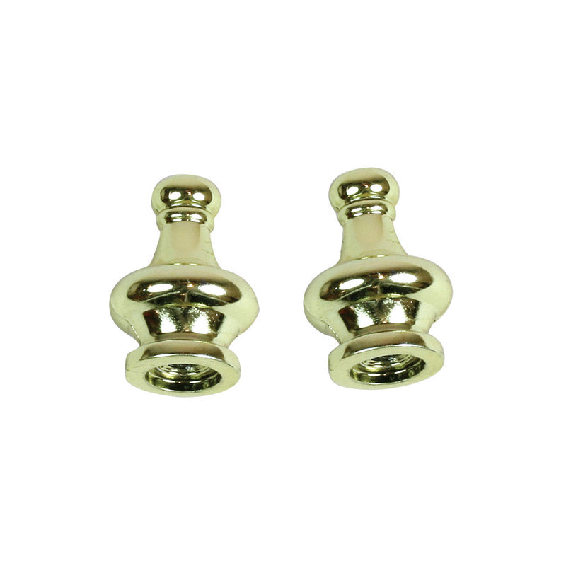 FINIAL 1.25" BRASS 2PK