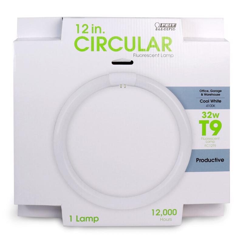 Feit 32 W T9 12 in. D X 11.9 in. L Circline Fluorescent Bulb Cool White Circular 4100 K 1 pk