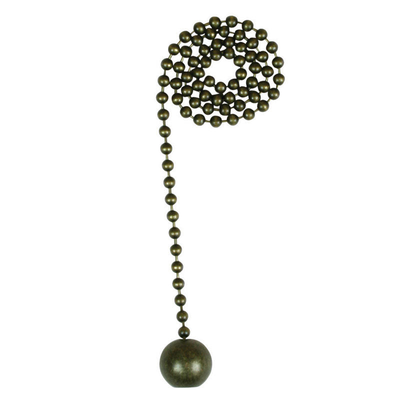 PULL CHAIN 12" ANT BRASS
