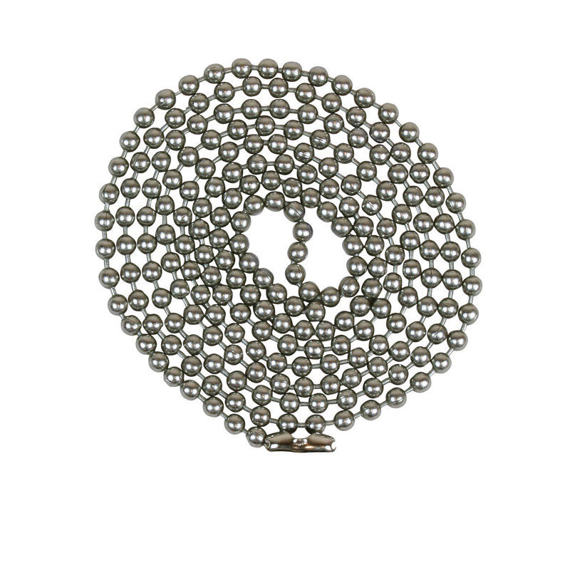 BEADED CHAIN 36" PEWTER