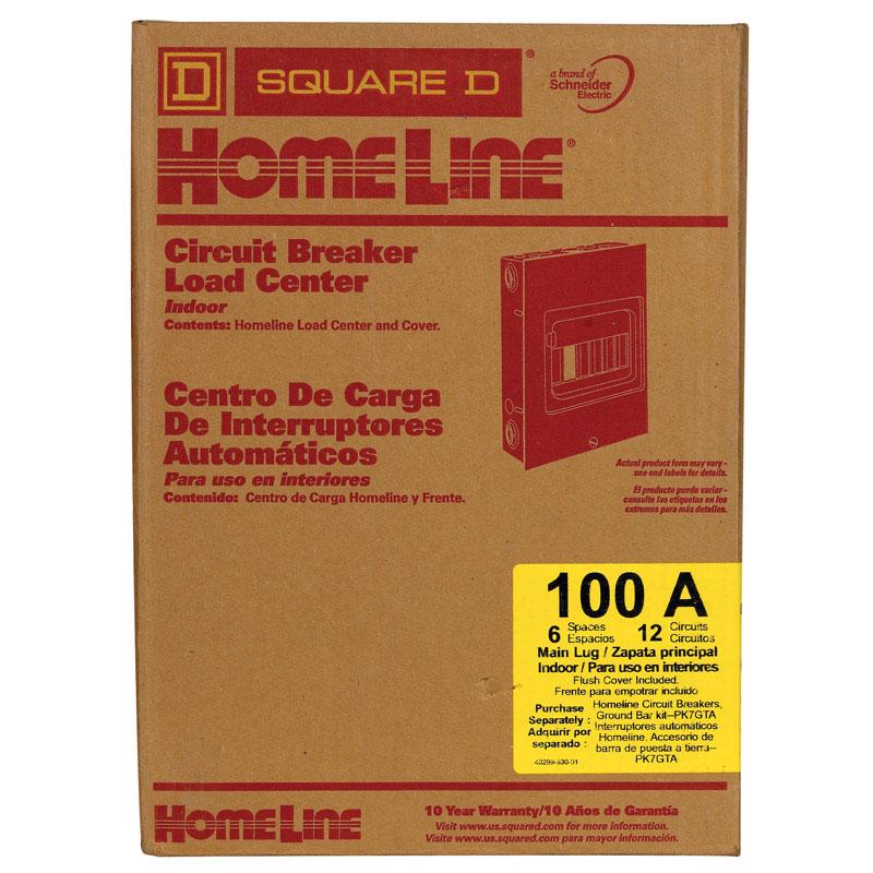 MAIN LUG LD CTR 100A 6SP