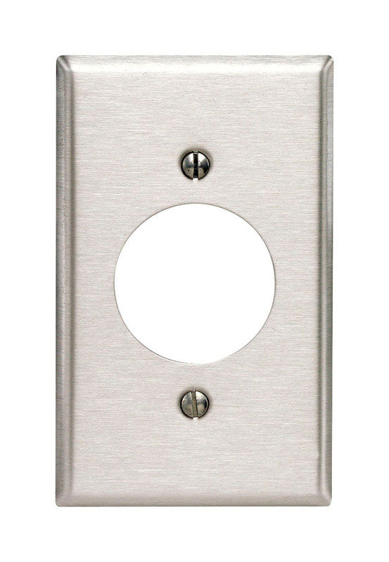 WALL PLATE 1G SLV OUTLET