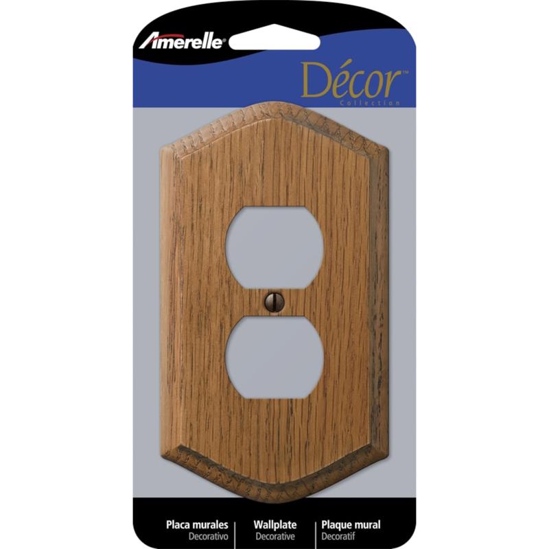 WALL PLATE 1G BRWN DUP