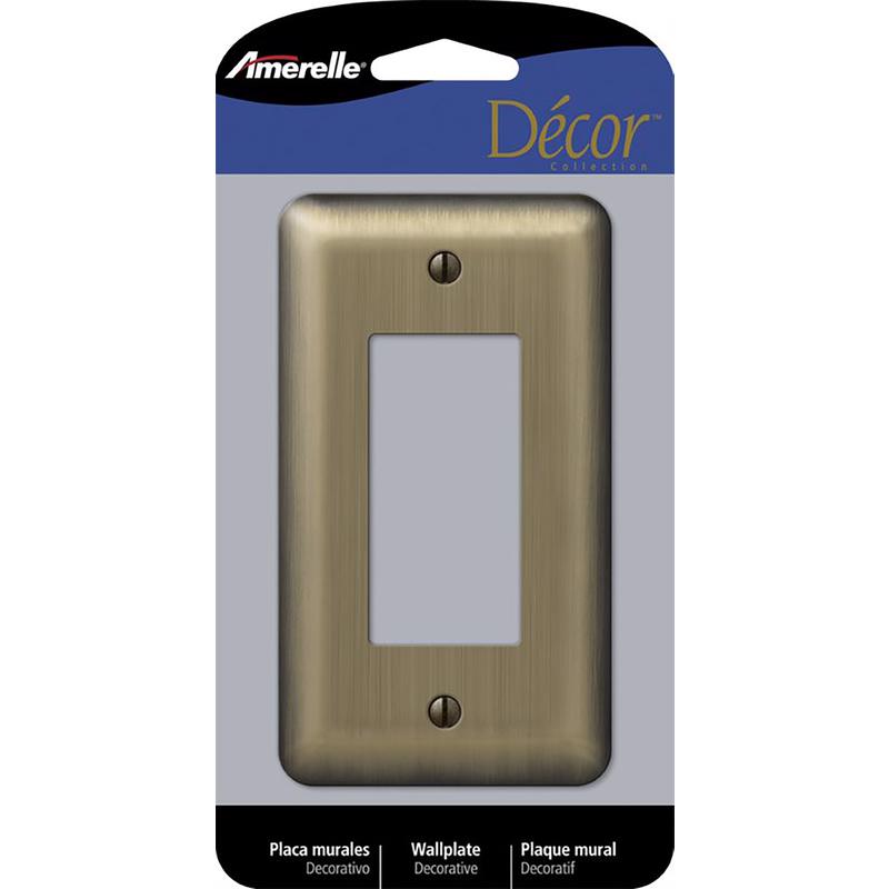 WALL PLATE 1G BRS DECOR