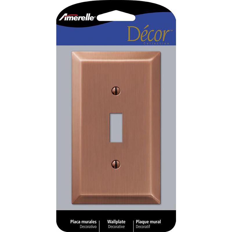 WALL PLATE 1G COPPR TOGG