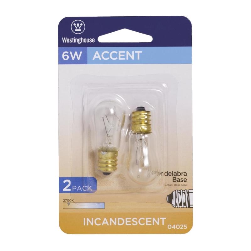 INCAND BULB 6W E12