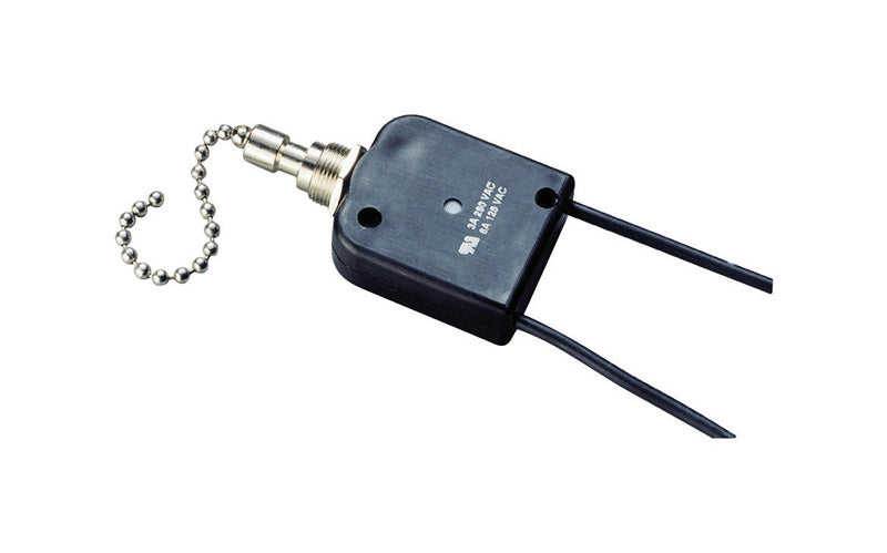 SWITCH PULL CHAIN 6A BLK