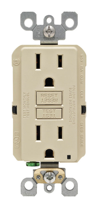 GFCI OUTLET DPLX 15A IVR
