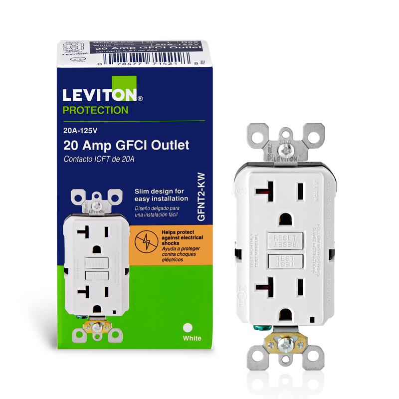 GFCI OUTLET DPLX 20A WHT