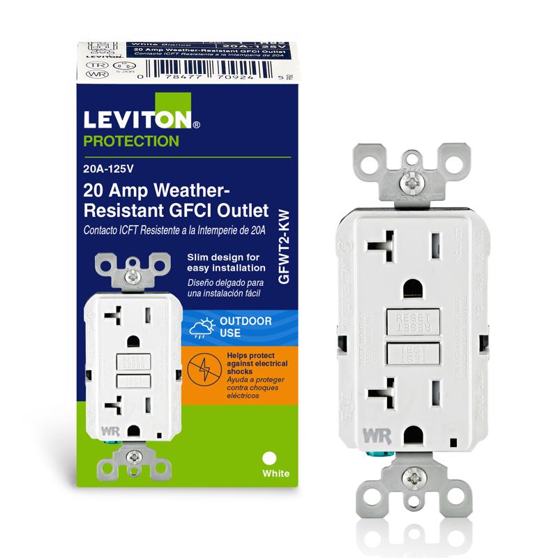 GFCI OUTLET DPLX 20A WHT