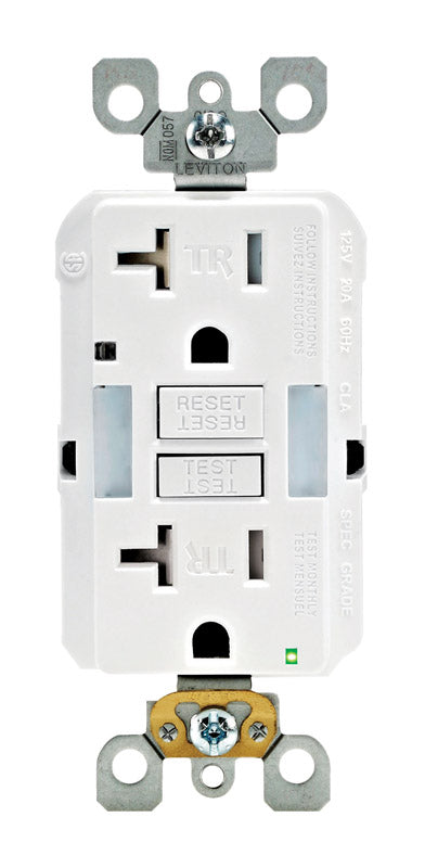 GFCI OUTLET DPLX 20A WHT