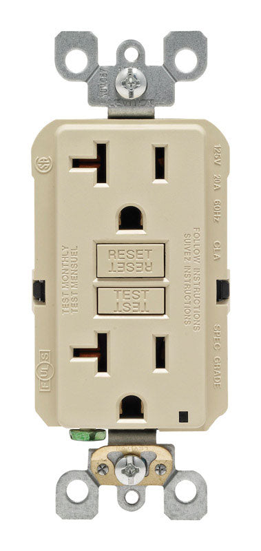 GFCI OUTLET DPLX 20A IVR