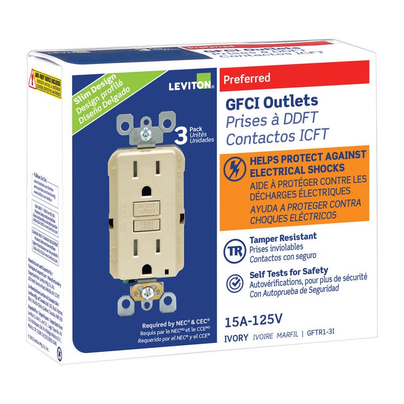 GFCI OUTLET DPLX 15A IVR
