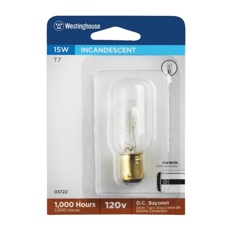 INCAND BULB 15W BAYONET