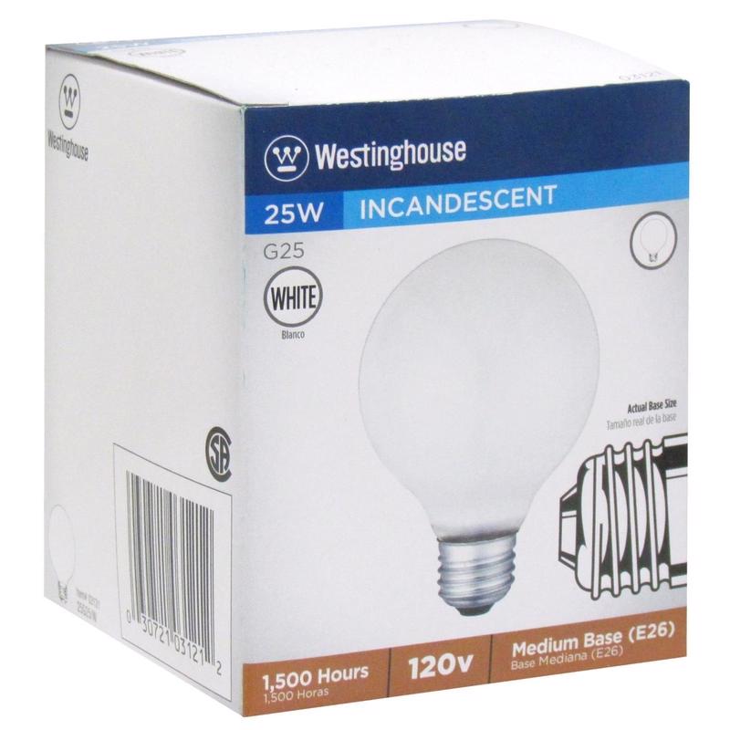 INCAND BULB 25W E26