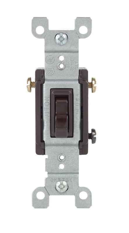 SWITCH TOGGLE 15A BRWN