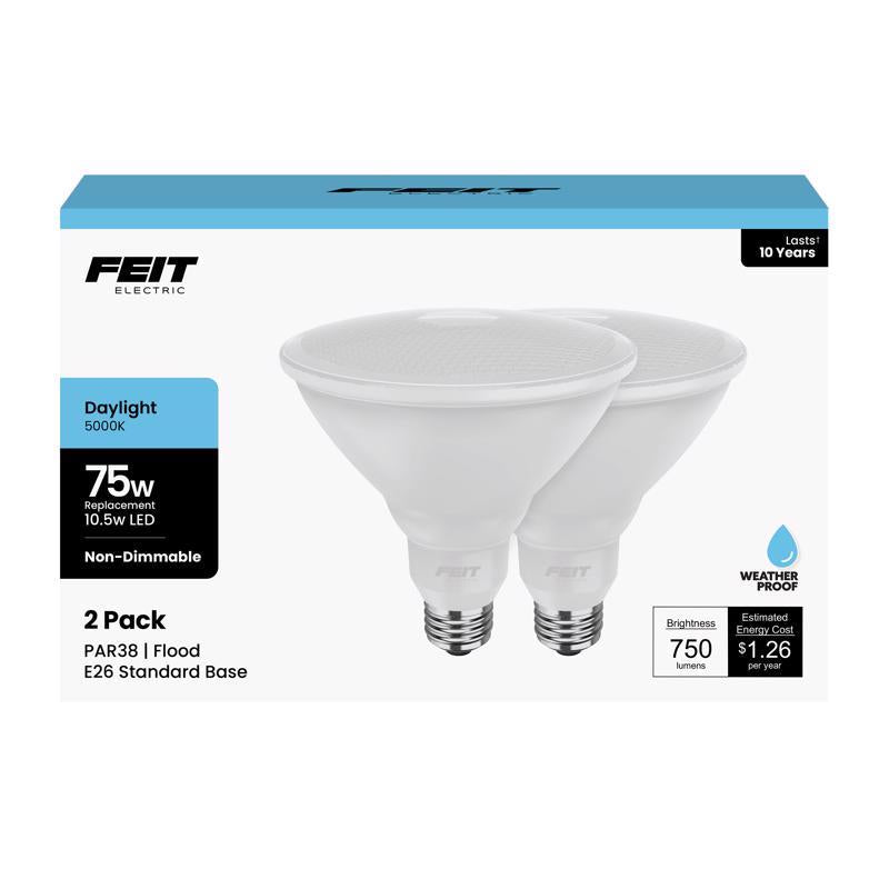 LED PAR38 E26 DL 75W 2PK