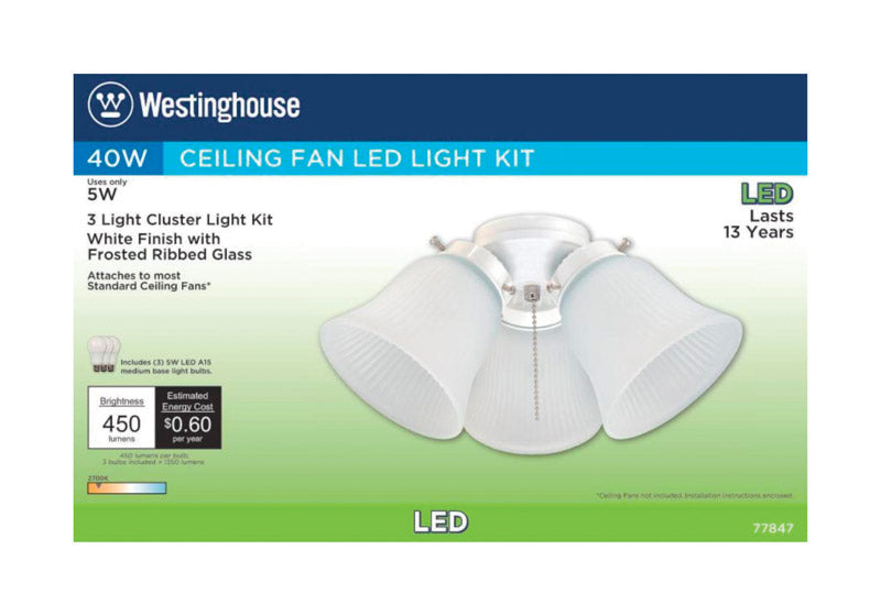 CEIL FAN LIGHT KIT WHT