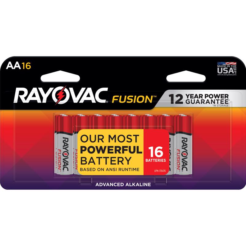 BATTERY AA RAYO 16PK