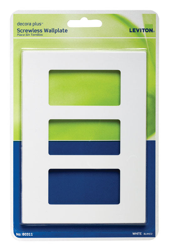 SCREWLS WALL PLATE 3G WH