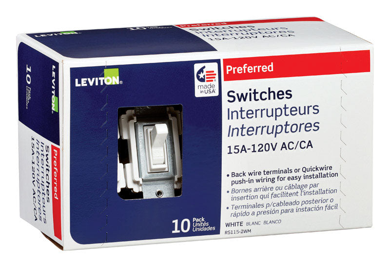 AC SWITCH TGL WHT