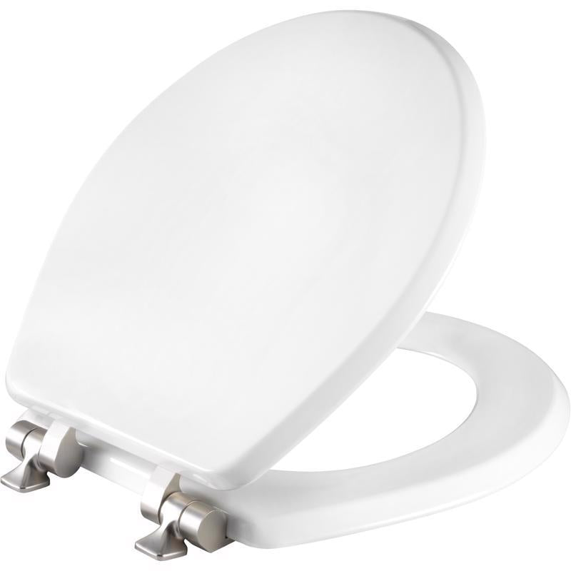 TOILET SEAT RND WOOD WH