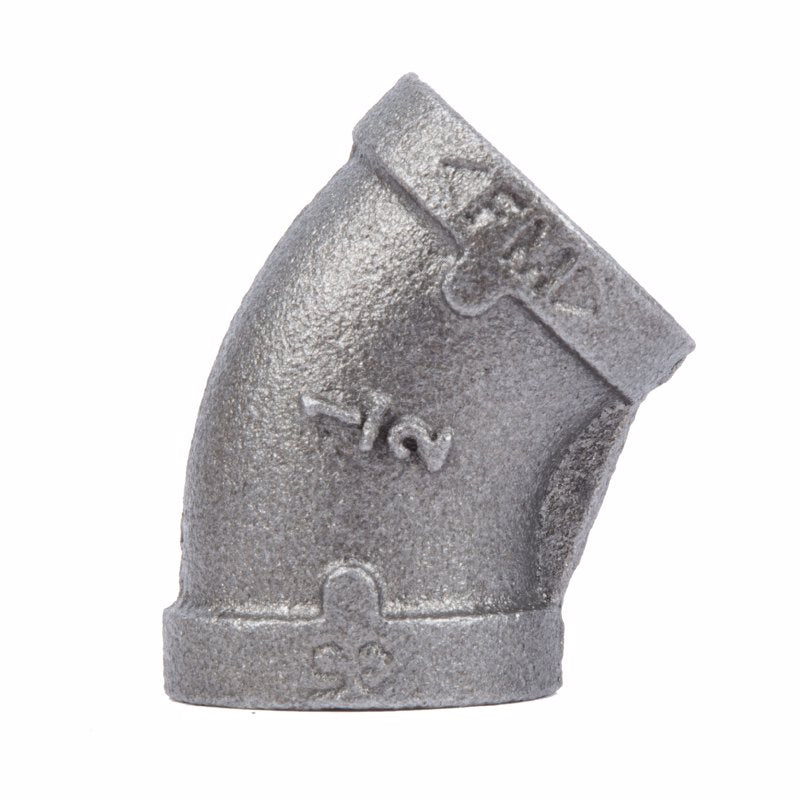 45D ELBOW 1/2 BLK