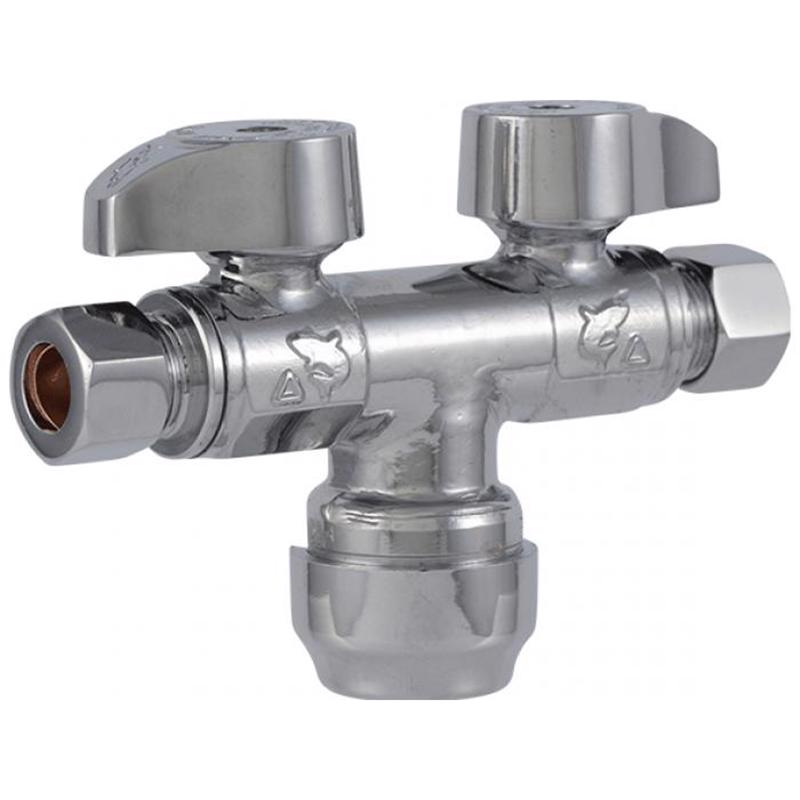 DUAL SHUTOFF VLV 1/2X3/8