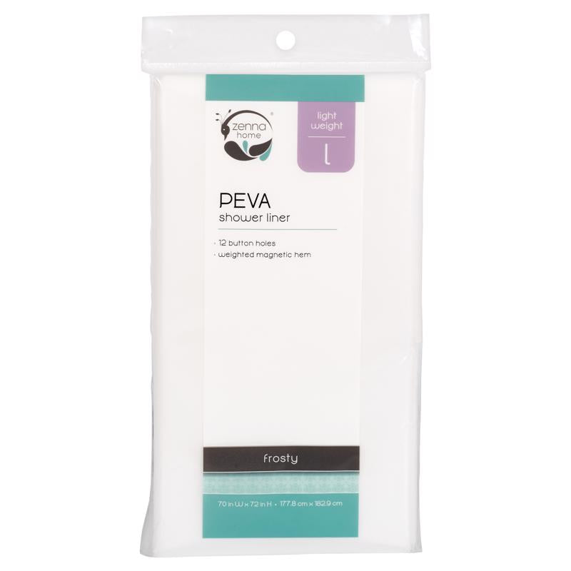 Zenna Home 72 in. H Frosted Shower Curtain Liner PEVA