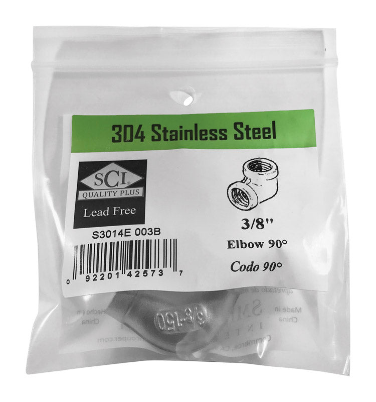 90D ELBOW 3/8 SS