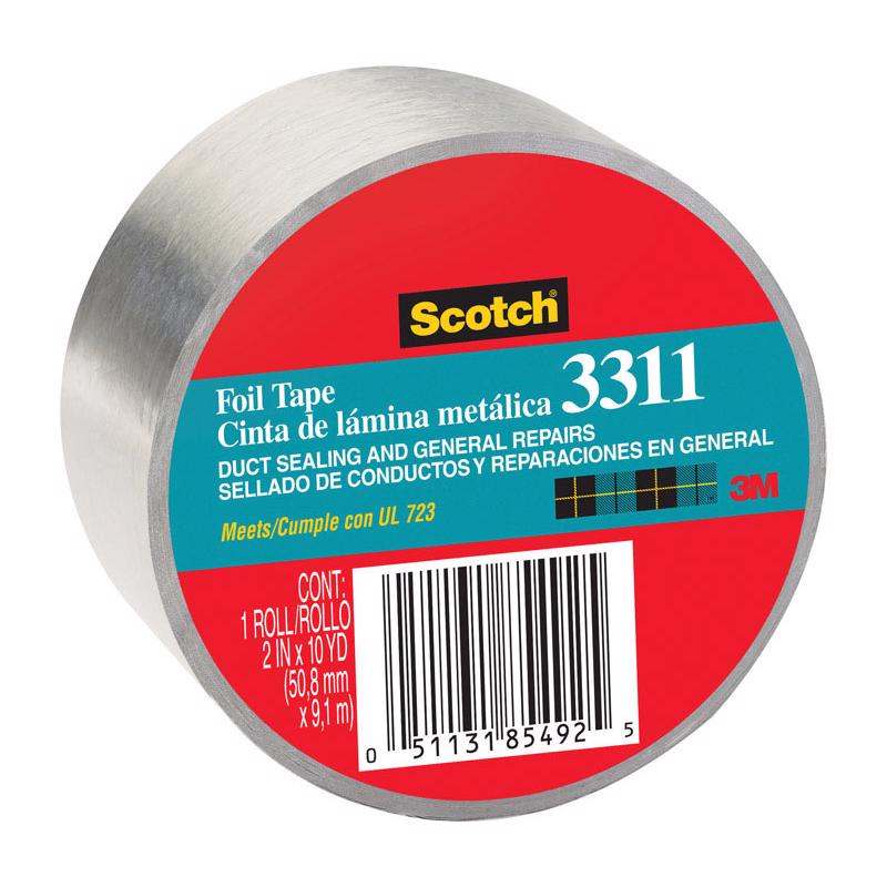 FOIL TAPE 3M 2"X10YD SLV