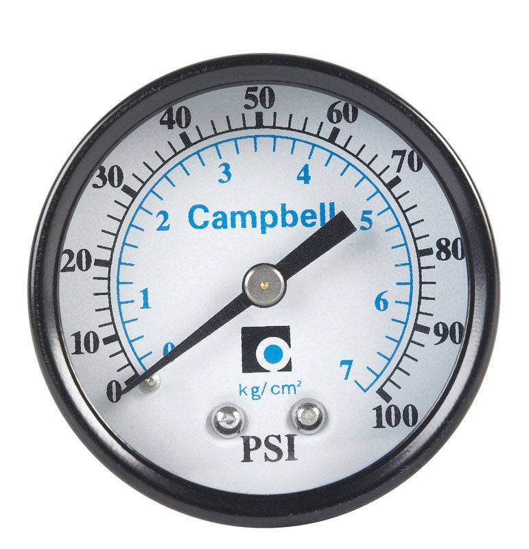 PRESSURE GAUGE 100PSI BR