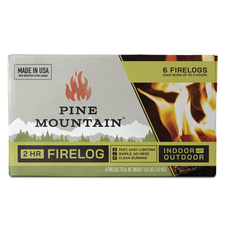 FIRELOG 2HR 6PK PINE MT