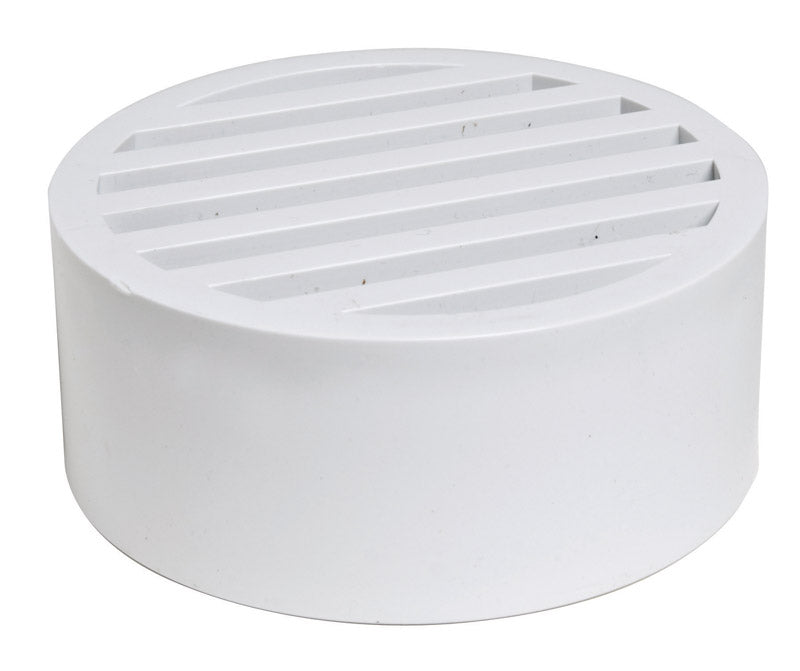 DRAIN GRATE 4" RND WHT