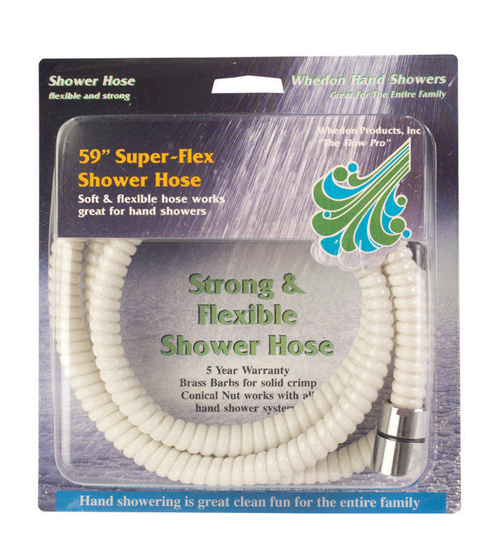 SHOWER HOSE 59" WHT