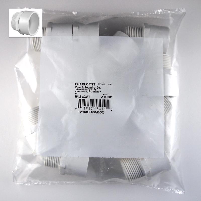 PIPE ADPTR 1X1 PVC