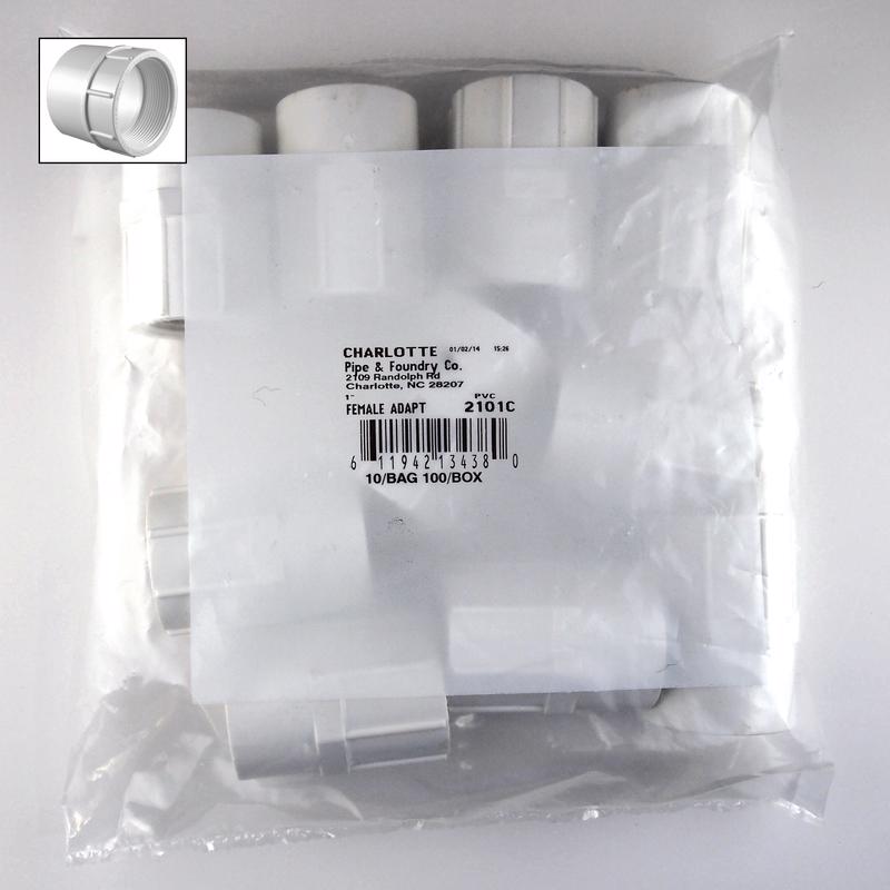 PIPE ADPTR 1X1 PVC
