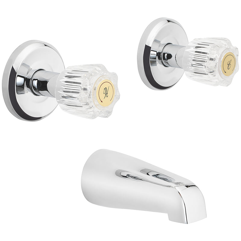 TUB FAUCET 2H CHRM OAKBR