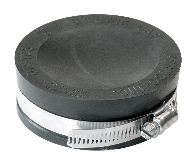 Fernco Schedule 40 3 in. Hub Hub PVC 4.4 in. Drain Cap 1 pk