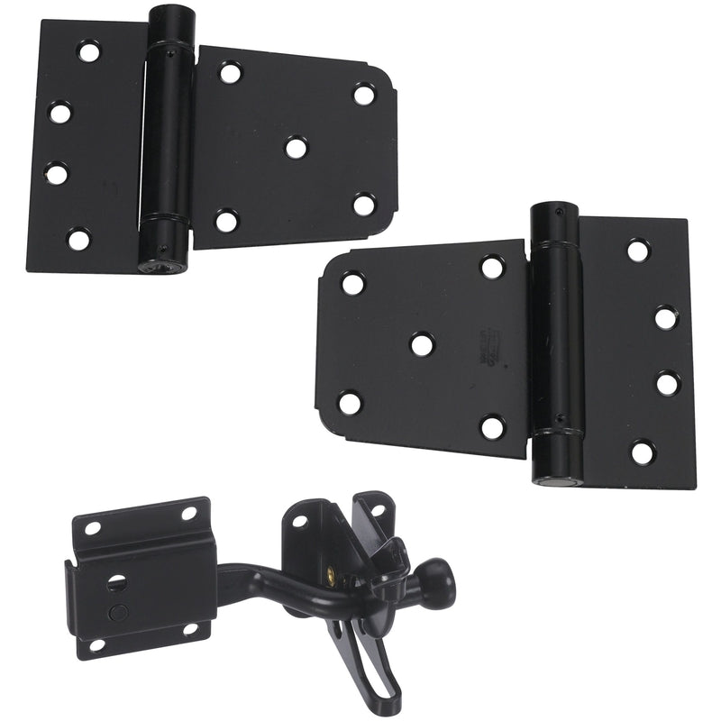 GATE HDWR BLK SELF CLOSE