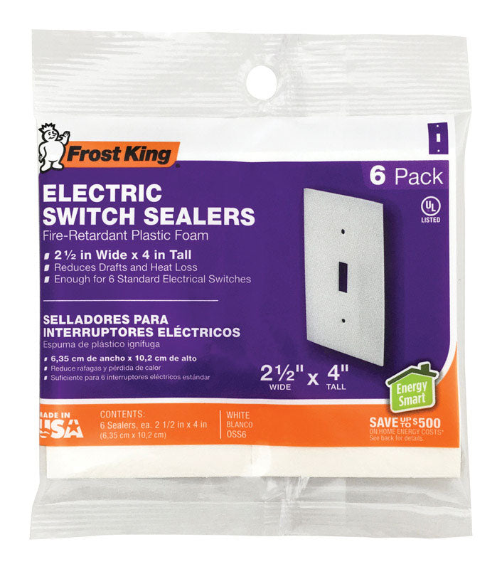 WALL PLATE SEALERS 1G WH